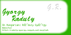gyorgy raduly business card